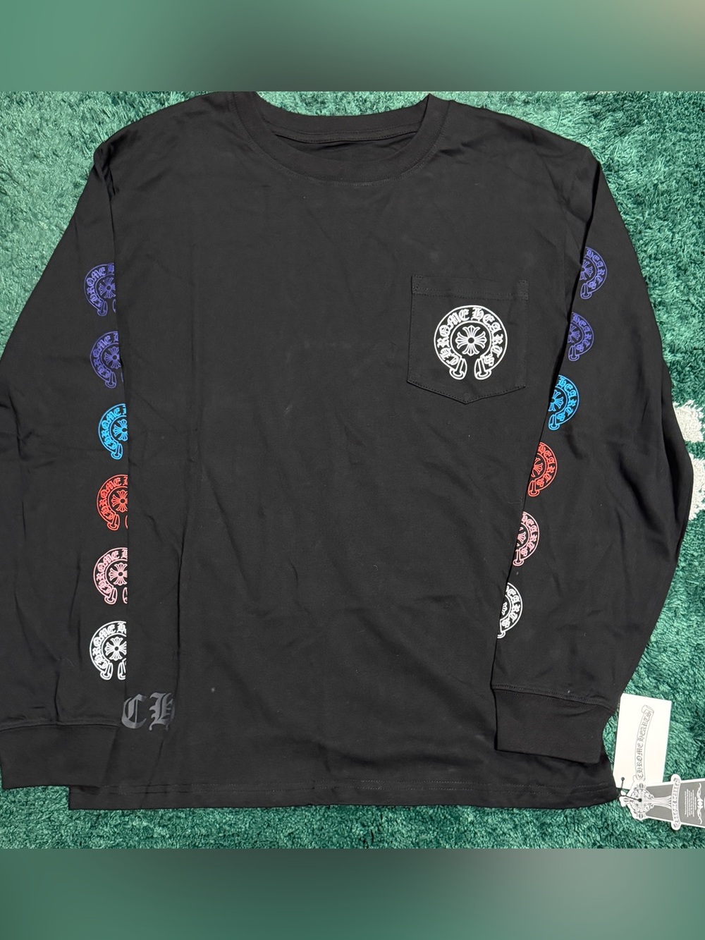Chrome Hearts Multi-Color Horseshoe Long Sleeve T-Shirt – Size L